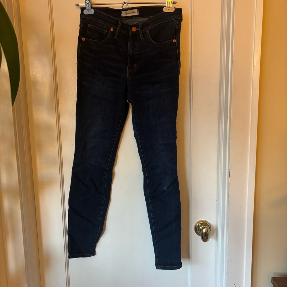 Madewell Womens 9" High Rise Skinny Jeans F8990 Larkspur Wash Size 27